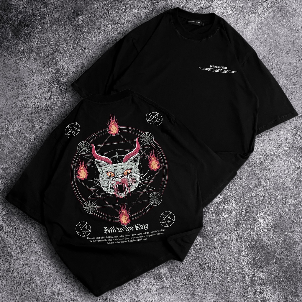 [Oversize] BAJU KAOS OVERSIZE / OVERSIZE T-SHIRT &quot;cat evil&quot;