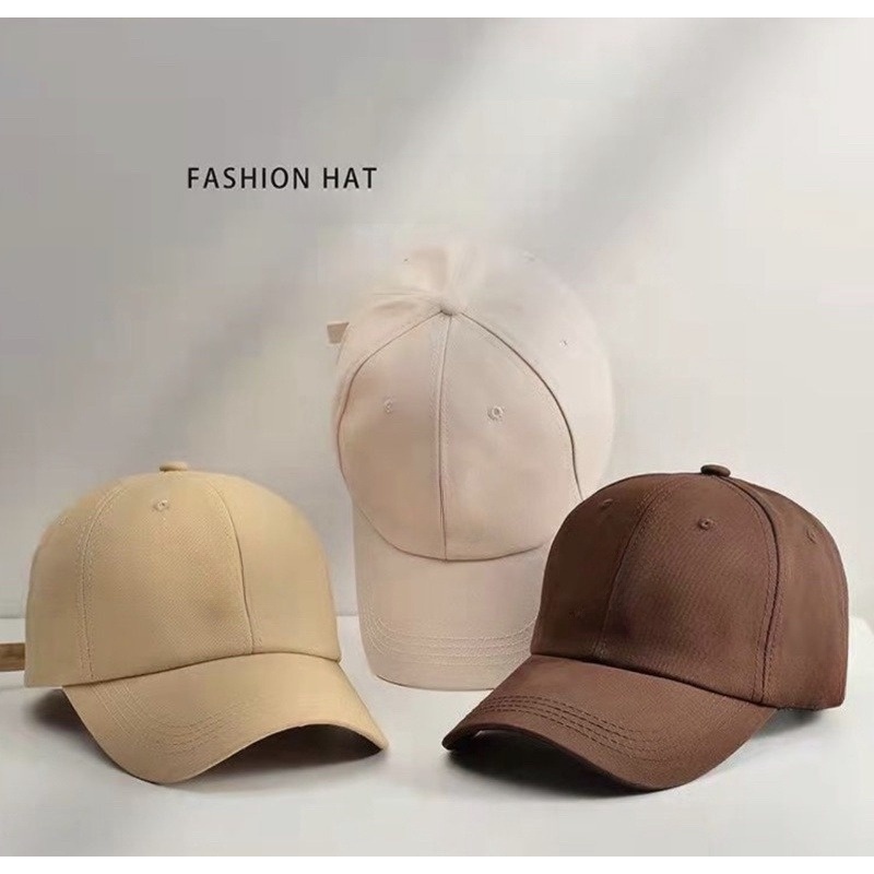 Topi Baseball Polos Distro Pria Wanita Dewasa Bahan Rafel Premium