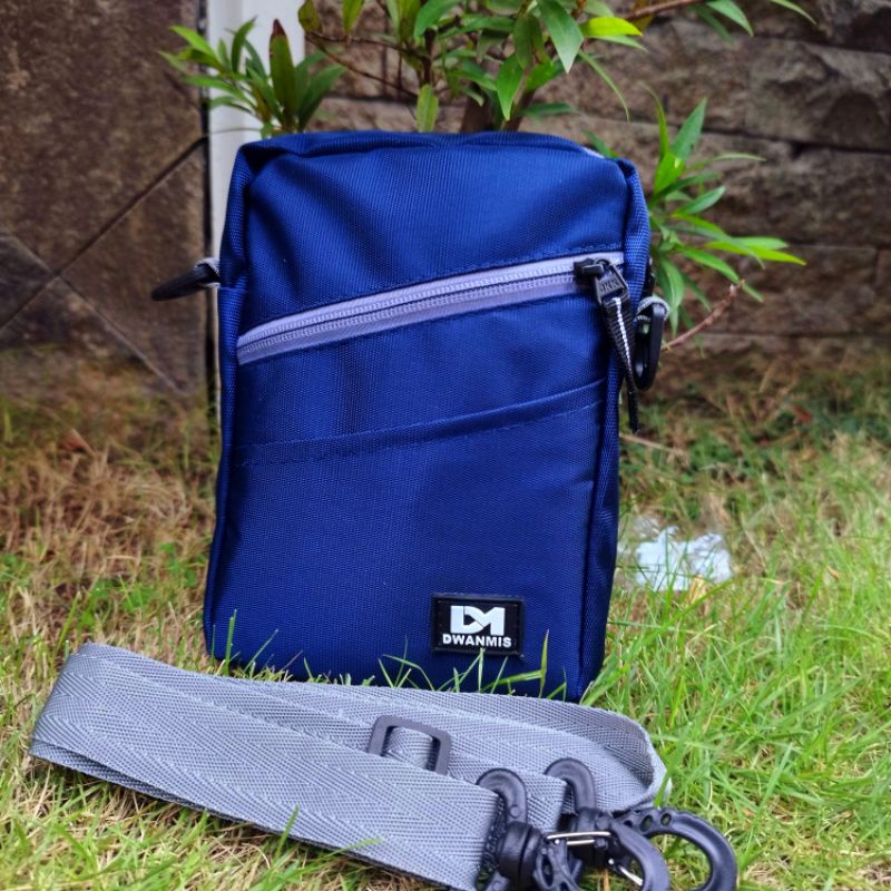 WaistBag Pria Original Bahan Guci Merk DM | Slingbag Pria Slim Minimalis