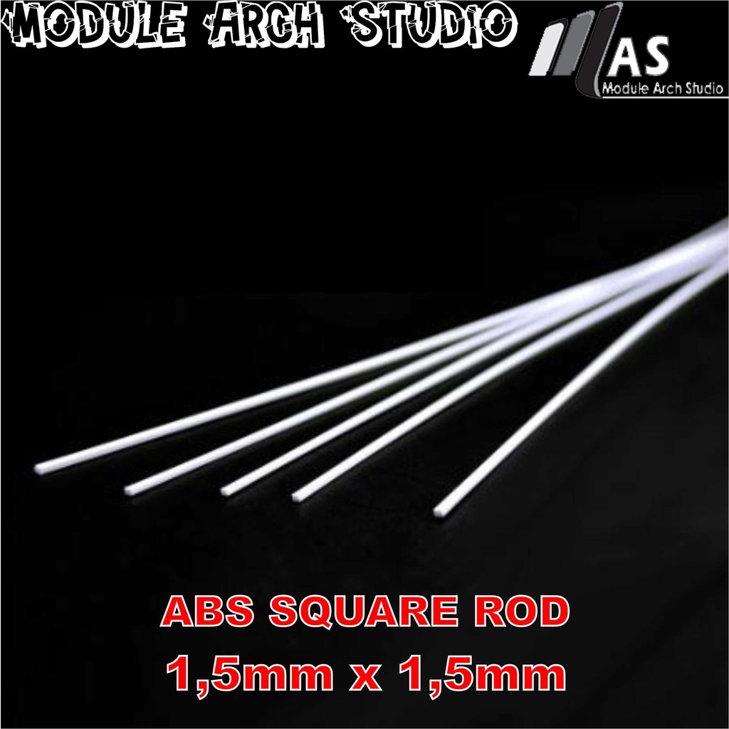 ABS Square Bar - ABS Square Rod - Stick Plastik Padat - Maket Stick