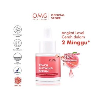 OMG OH MY GLOW Peach Glowing Serum 20 ml - Serum Pencerah untuk Kulit Sehat &amp; Glowing | Mugwort Acne Serum 20 ml