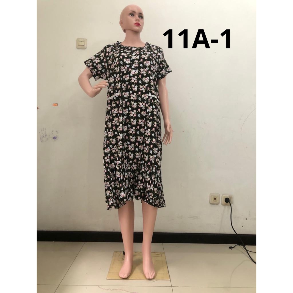 Daster Pretty Girl Katun Tamara Gold 11A Hitam