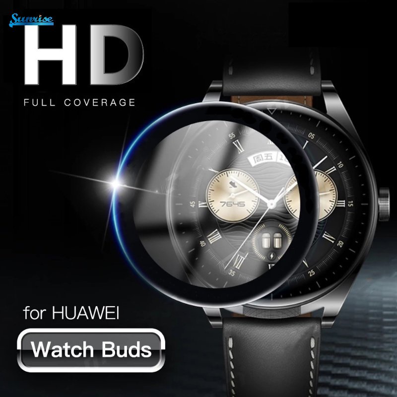 Full Cover 3D Pelindung Resolusi Tinggi Ledakan-Bukti Melengkung PMMA Lembut Smartwatch Layar Film Untuk Huawei Watch Buds