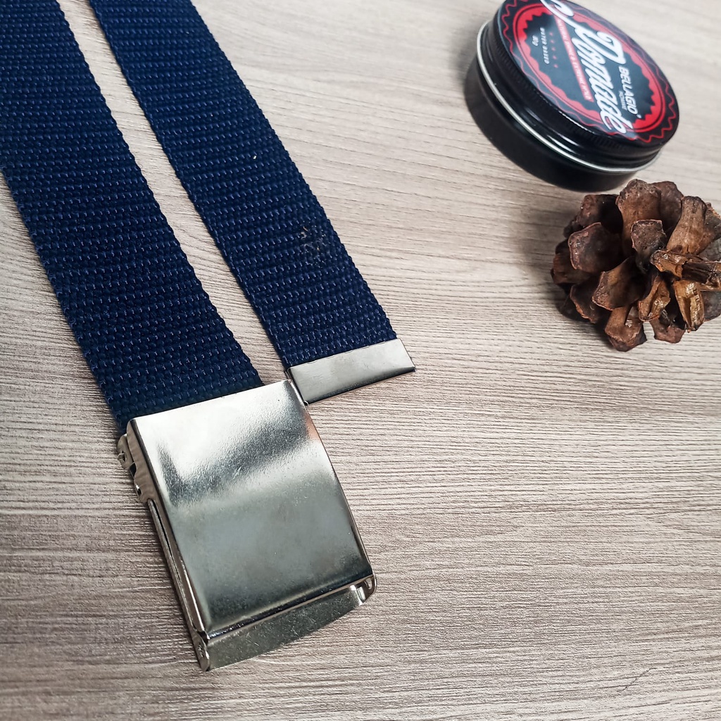 Gesper Ikat Pinggang Size JUMBO 140 CM Pria dan Wanita Poly Hitam Polos Tebal Model Jepit Termurah / Ikat Pinggang Pria Jumbo Kain / Sabuk Kain Big Size