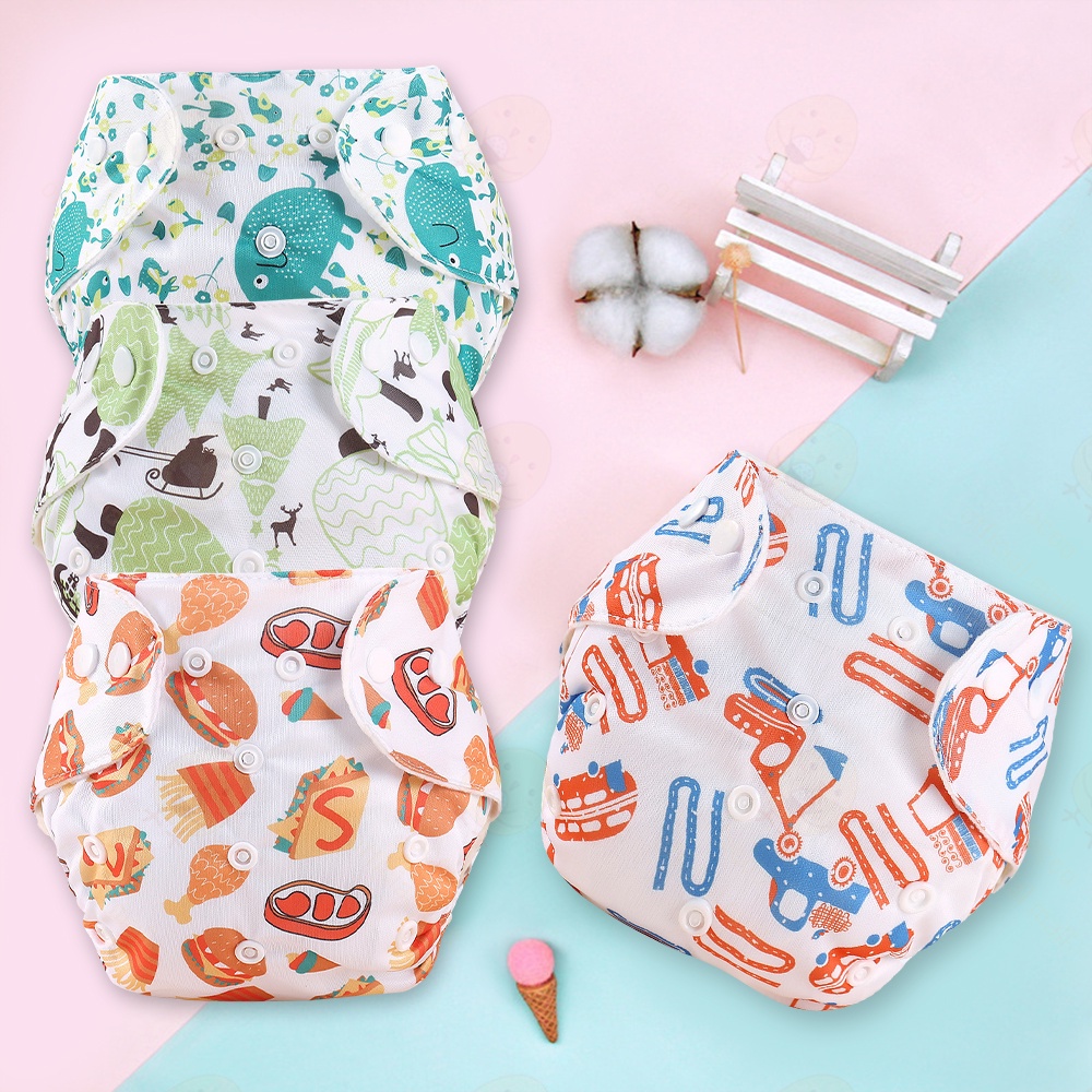 Lacoo Popok bayi kain Clodi celana dalam anak bayi dapat dicuci Cloth diaper bayi newborn lucu