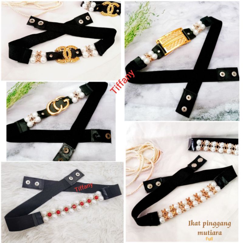 IKAT PINGGANG MUTIARA/ GESPER KARET MUTIARA