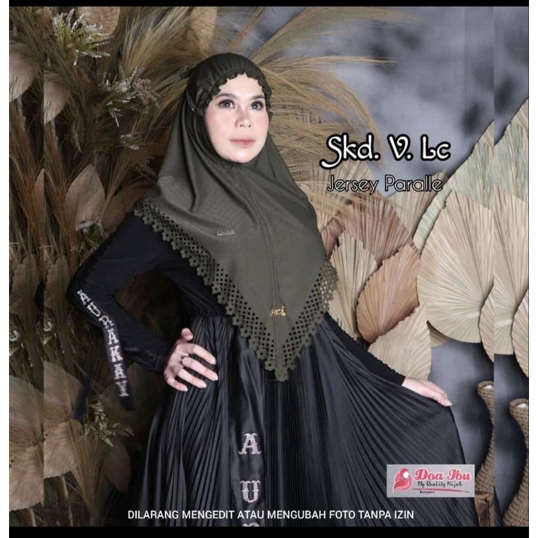 644 JILBAB DOA IBU KERUT DAHI LaserCut Tali Blink CK JERSEY VARALE/HIJAB DOI BERGO MUKENA ORI BY BUN