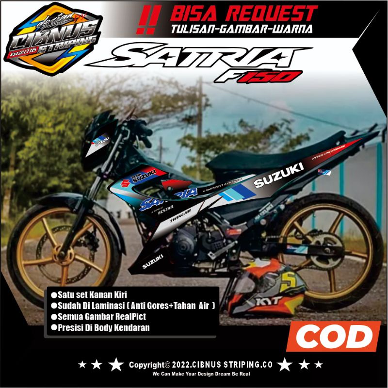 STRIPING VARIASI SATRIA FU FACELIFT ,SATRIA FU FL