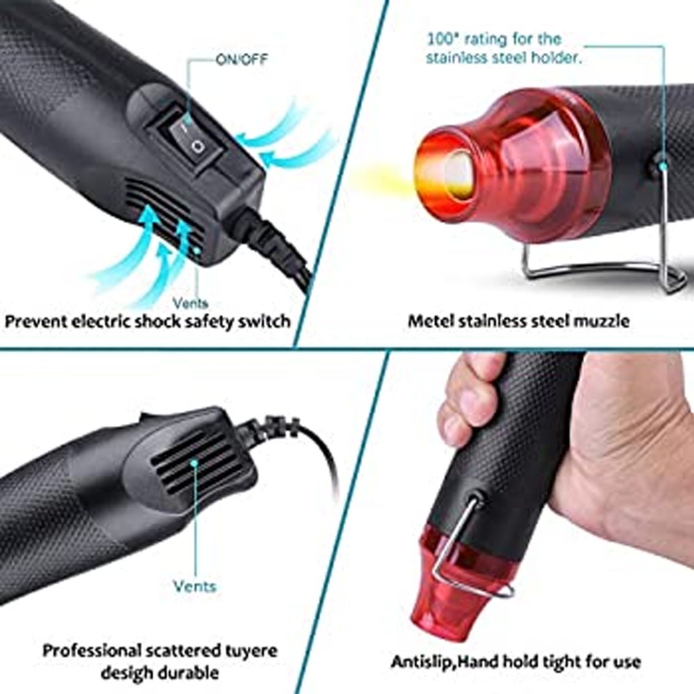 Heat Gun Mini Hot Gun Elektrik Pemanas Multifungsi - Alat Pemanas Stiker Mini Blower