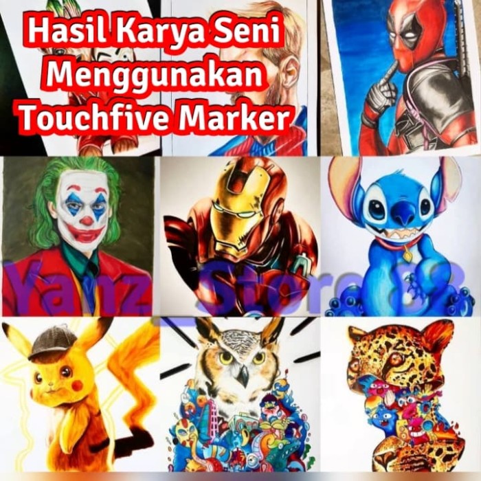 

Terlaris ✨ -Touchfive 80 Colors Twin Marker Copic Sketsa Spidol Warna - Black Case- 2.1.23