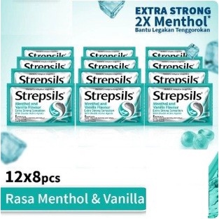 

Strepsils Extra Strong 12X8 - Strepsils Box -Permen Pereda Tenggorokan