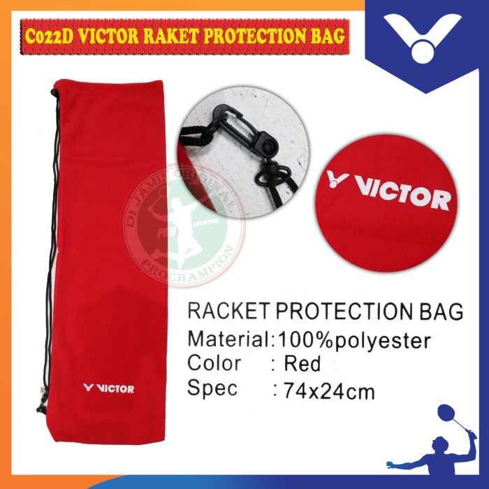 Kar Victor Tas Kain Serut Cover Raket Badminton Original