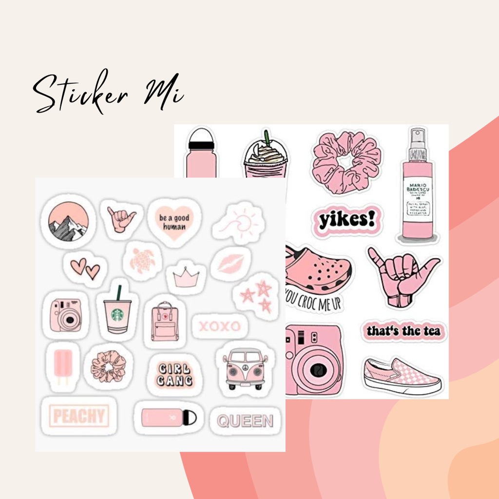 

[PINK] STIKER AESTHETIC ANTI AIR GLOSSY 135 GSM
