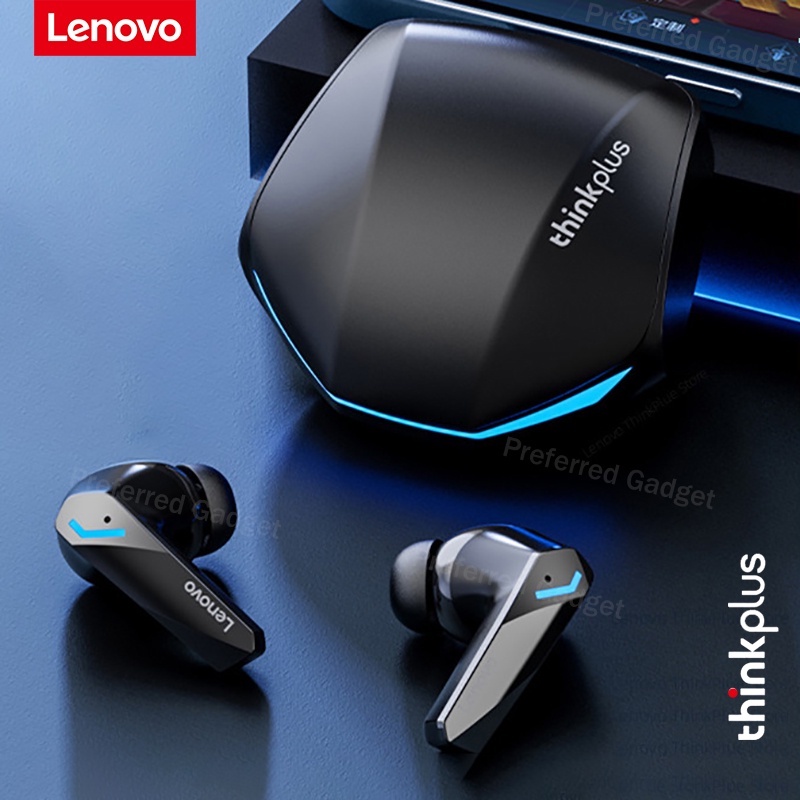 Thinkplus Lenovo GM2 Pro TWS Earphone Bluetooth 5.3 Headset Gaming Nirkabel Low Delay Bass HIFI Latensi rendah with Mikrofon 100%