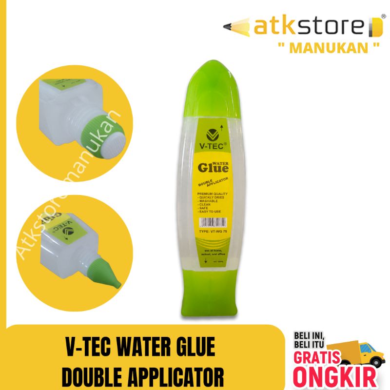 

Water Glue V-Tec 75ml Double Aplicator || lem cair dua sisi