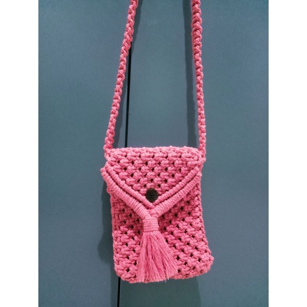 TAS MACRAME SLINGBAG || TAS HP MACRAME || TAS MACRAME HANDMADE