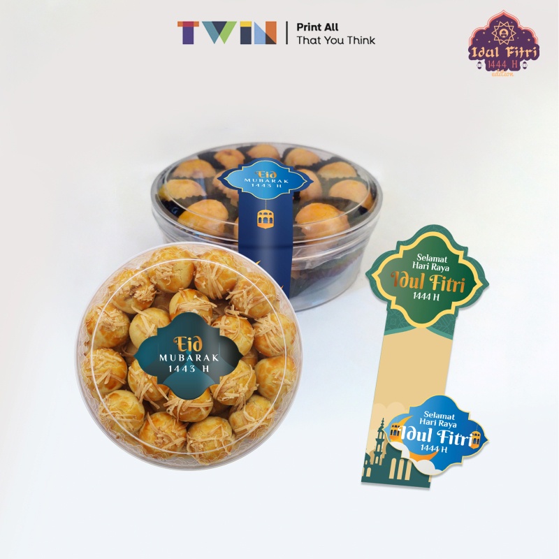 

TWIN ADVERTISING Cetak Stiker Chromo Kemasan Hampers Lebaran – Print Stiker Satuan Toples Idul Fitri Hari Raya Ramadhan