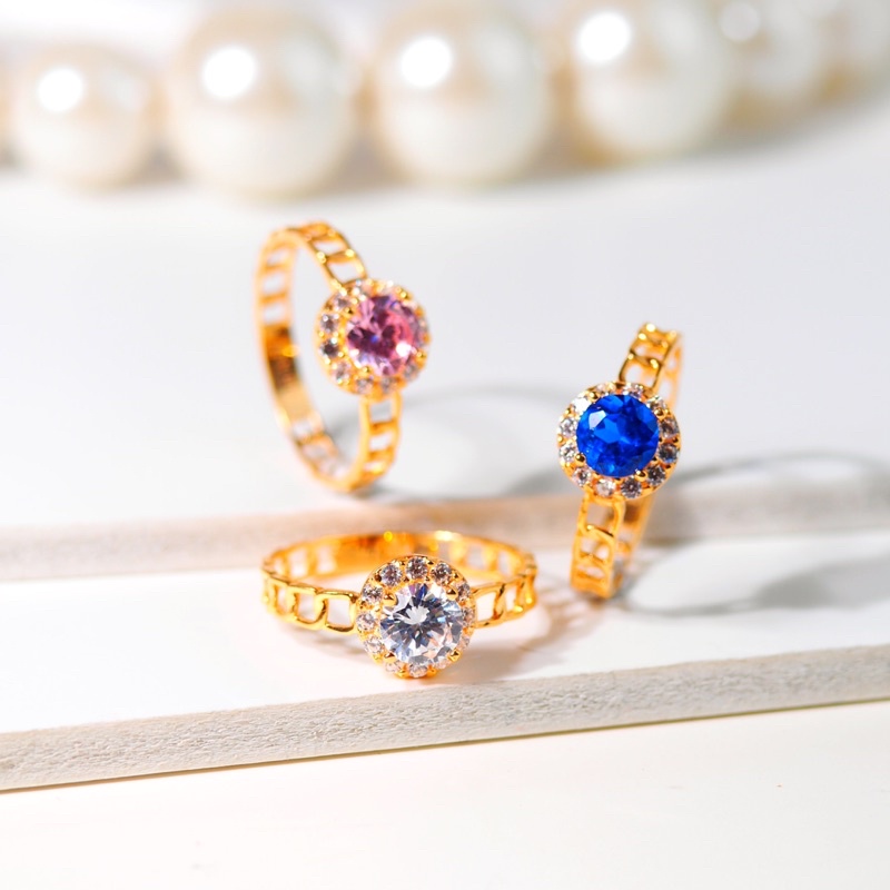 Cincin Emas Solitaire Pagar- Toko Emas Gadjah