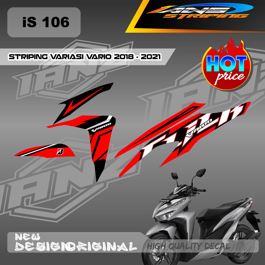 CUTOM DECAL VARIO 125/150 LIST DECAL STRIPING HONDA VARIO BAHAN HOLOGRAM / NON HOLOGRAM IS10