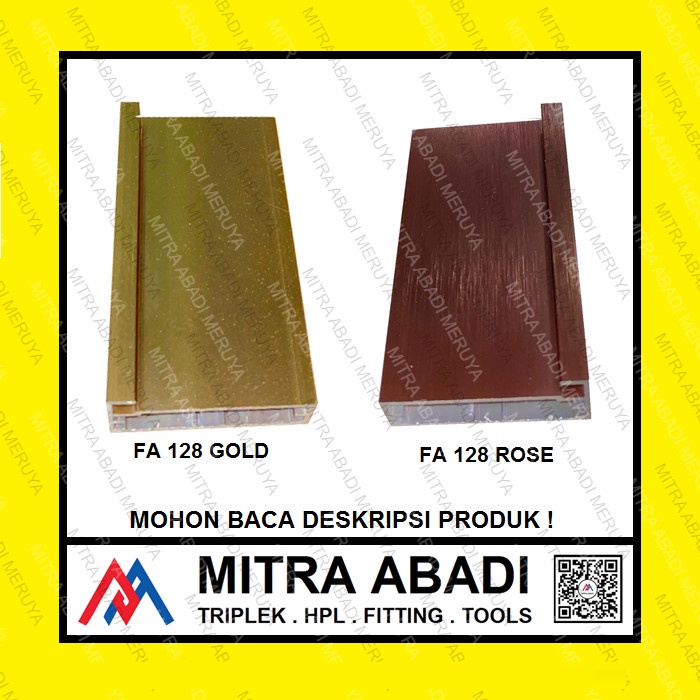 Pengaman Profil Frame Handle Alumunium Aluminium Huben Fa 128 Fa128 Fa-128