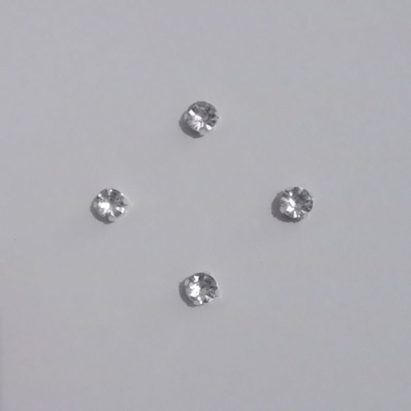 Payet kristal jahit diamond cangkang bulat 6mm Grade A / 12 pcs