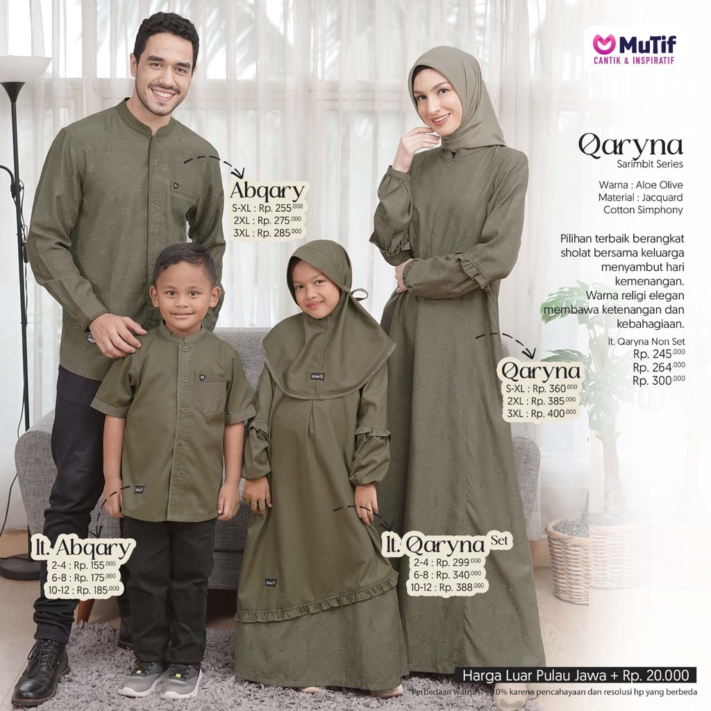 SARIMBIT MUTIF QARYNA ALOE OLIVE FAMSET LEBARAN 2023
