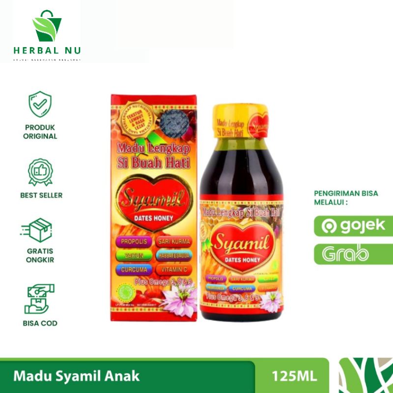 

SYAMIL DATES HONEY 125ML MADU SI BUAH HATI MADU ANAK MADU SYAMIL ANAK MADU ANAK SAMIL