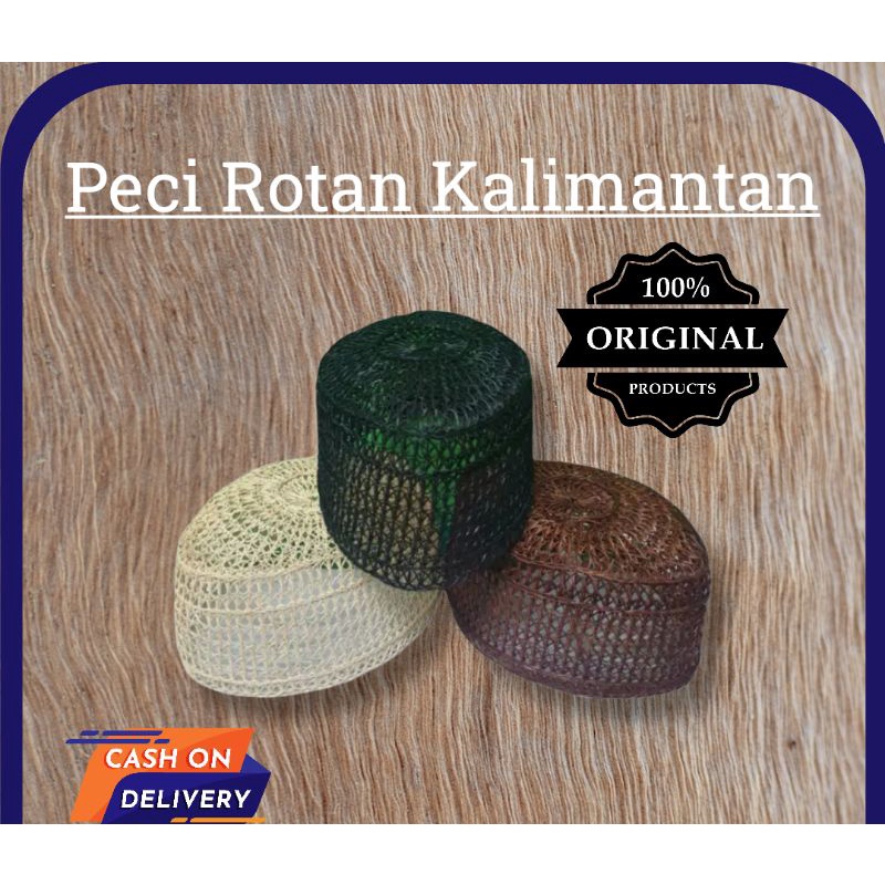 Peci Akar Rotan Kalimantan/Peci Rotan/Peci Akar_Kopiah_Songkok