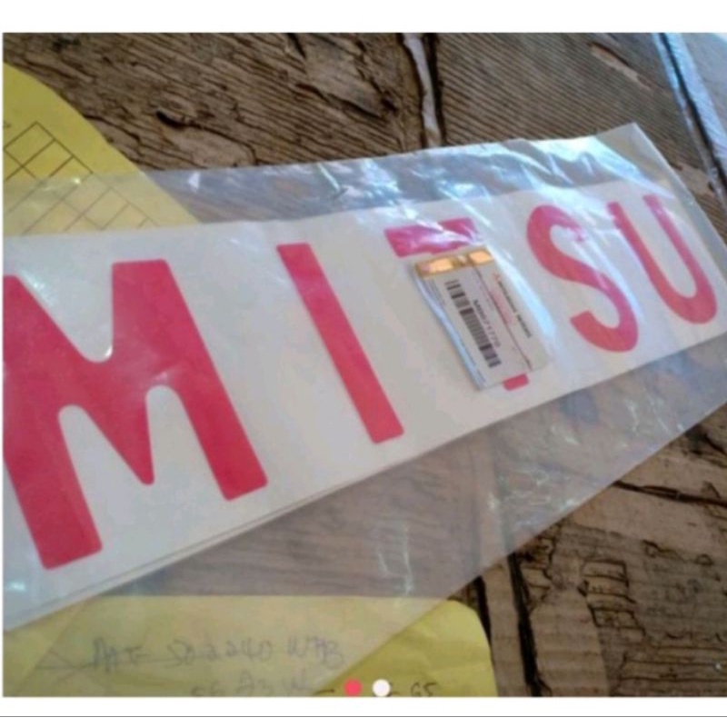 

STIKER BAK MITSUBISHI PS120SS MERAH ORIGINAL