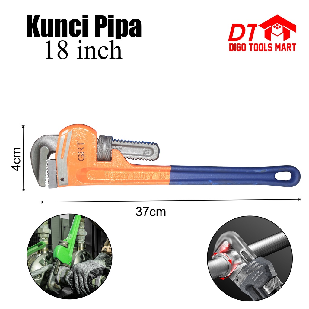 Kunci Pipa Ledeng 18inci Alat Ledeng Serbaguna