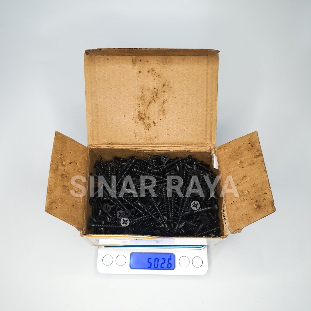Skrup gypsum 2,5 cm isi 0,5 kg / Sekrup gypsum 2,5cm / Skrup Baja ringan 1"
