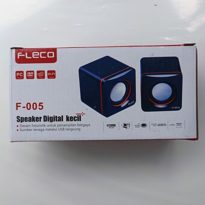 COD SPEAKER KOMPUTER/LAPTOP/HP/USB FLECO F-005 SPEAKER DIGITAL KECIL FLECO F-005