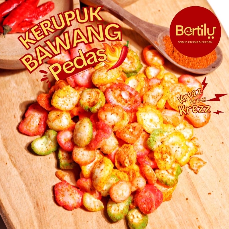 

Kerupuk Bawang Asin Pedas