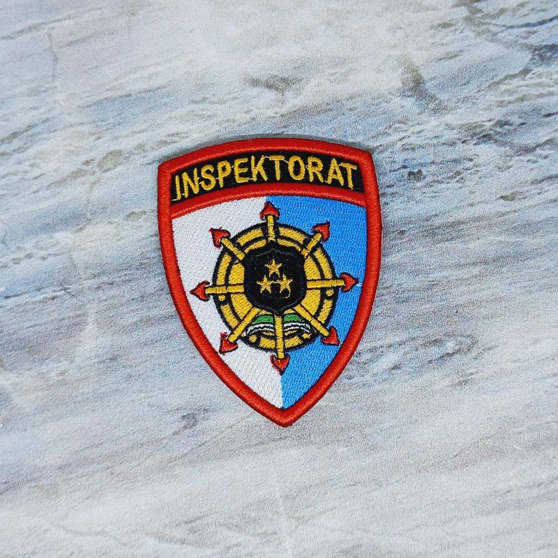 Atribut pdl polri / pdl bet lengan inspektorat polri bordir timbul