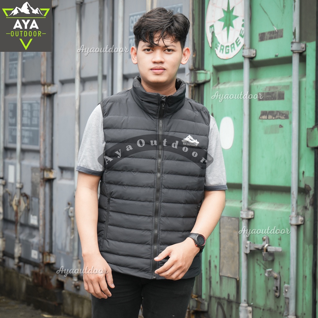 [ TERMURAH ] ROMPI JAKET HOODIE GELEMBUNG MERK RIR OUTDOOR VEST TACTICAL ROMPI PRIA DEWASA