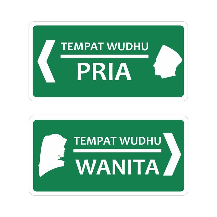 

sign akrilik tempat wudhu wanita / pria / tanda rambu tempat wudhu - WANITA, 30X10
