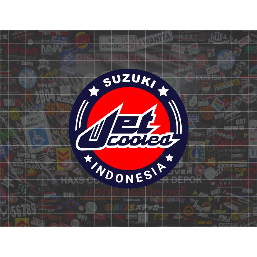 Cutting Sticker Suzuki Jet ukuran 7 cm untuk motor mobil