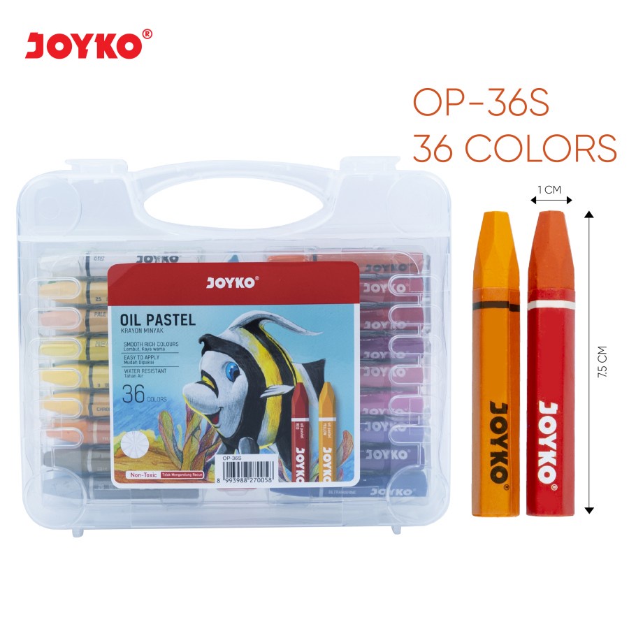 Oil Pastel Krayon Crayon Joyko OP-36S 36 Warna Colors