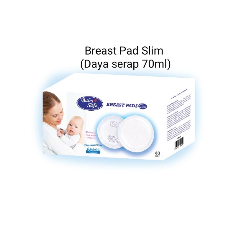 Breast Pads Baby Safe, Babysafe Breastpad Slim 60, Premium 56 36