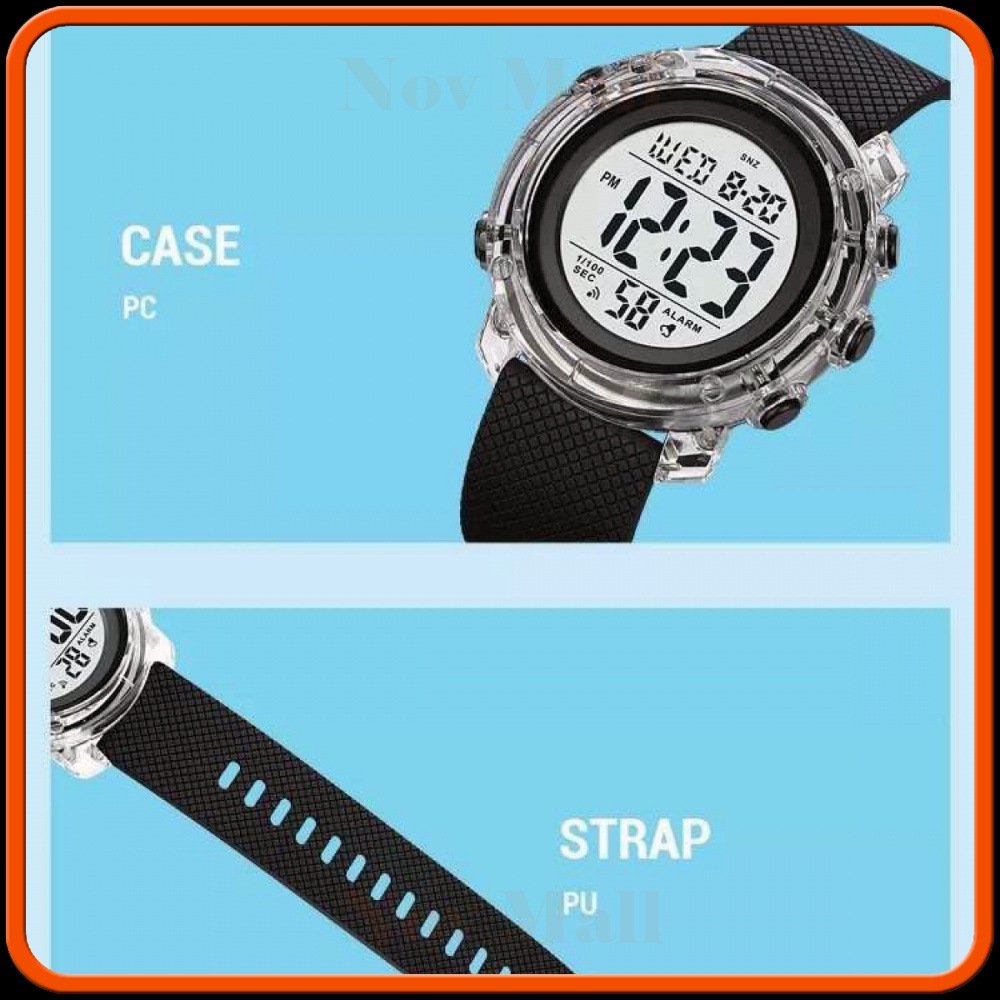 SKMEI Jam Tangan Pria Digital Sport Watch Alarm Waterproof LED Light - 1996