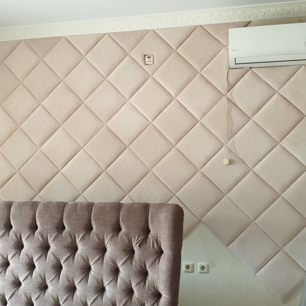 Wall Panel kulit Leather HeadBoard 3D / Stiker dinding Kasur / Safety Balita