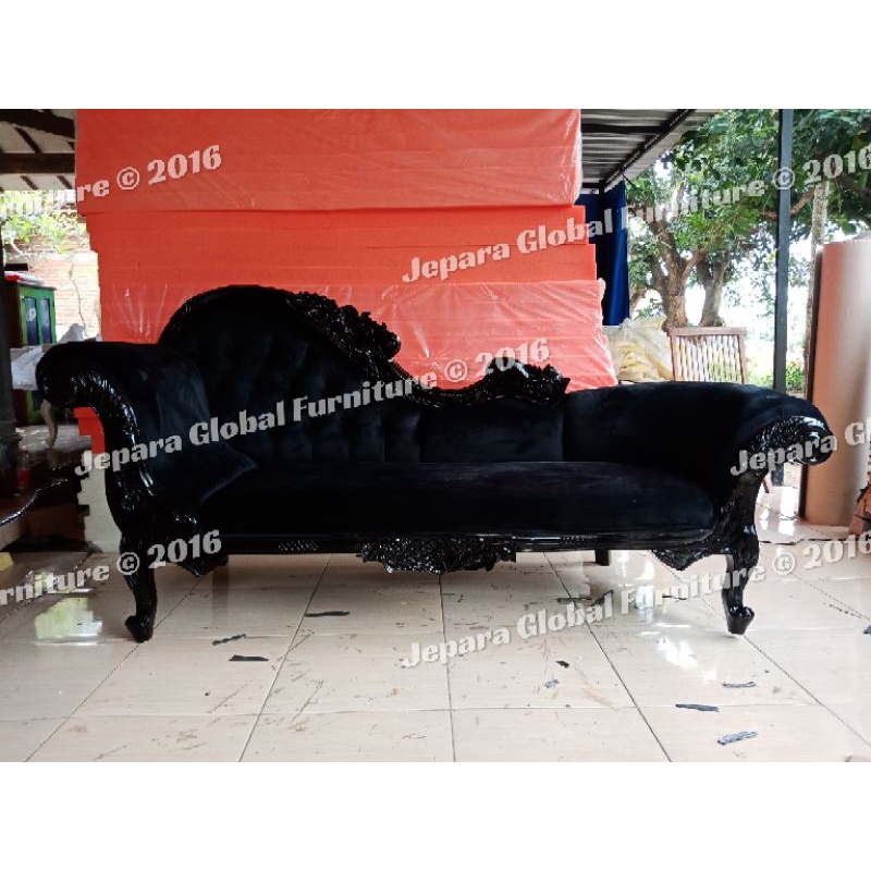 Jual Kursi Sofa Lois Ukir Black Gloss Kursi Sofa Jati Sofa Lois Duco