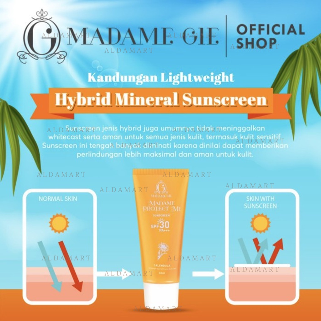 Madame Gie Madame Protect Me Sunscreen Kuning SPF 30 | Pink SPF 50 Calendula