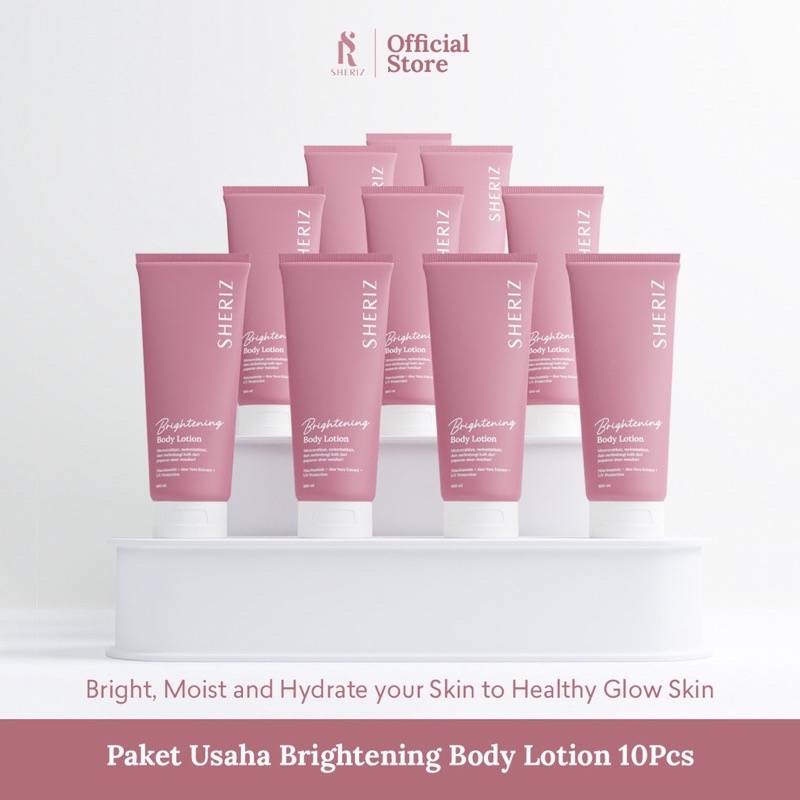 paket reseller sheriz-paket usaha 10pcs sheriz-SHERIZ BRIGHTENING BODY LOTION-Sheriz Brightening Bod