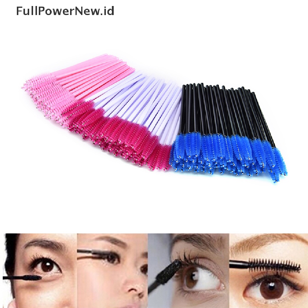 Power 50Pcs Sikat Bulu Mata Sekali Pakai Alat Makeup Kosmetik Maskara Wands Aplicator, ID