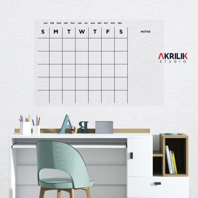 

Monthly Planner Akrilik Wall Planner Dinding Schedule Board Bulanan