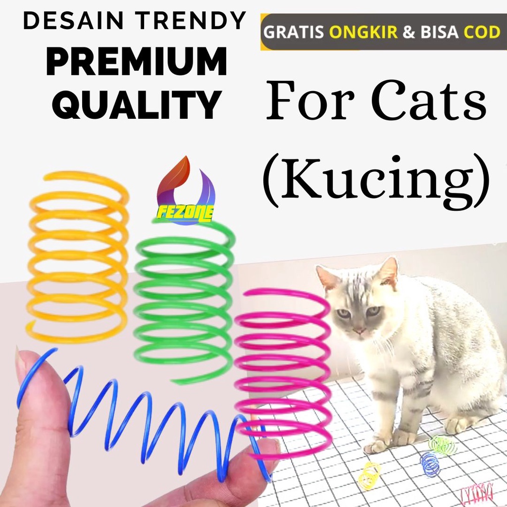 Mainan Per Pegas Elastis Tahan Lama Untuk Kucing FEZONE