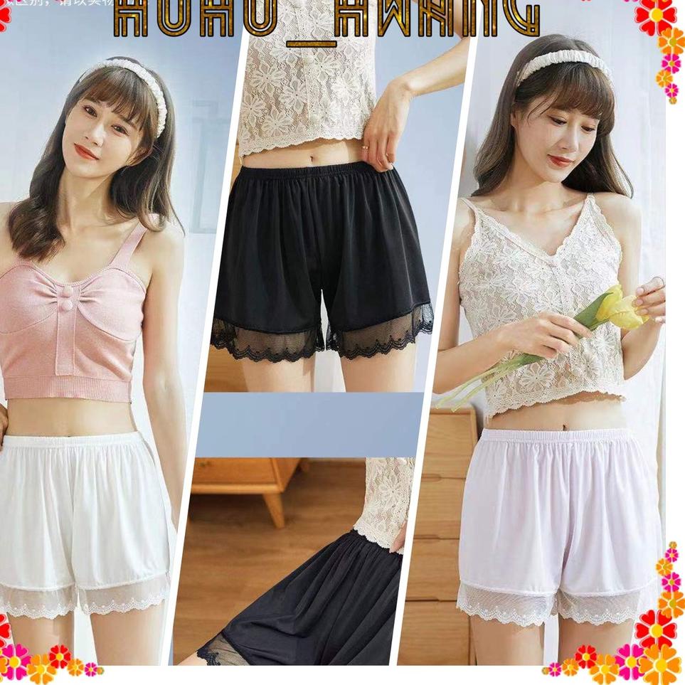 【F⚡ASH SALE✅】 HOHO_HWANG (C-125) Celana Pendek Wanita/short pants Bahan katun nilon seamless Satin