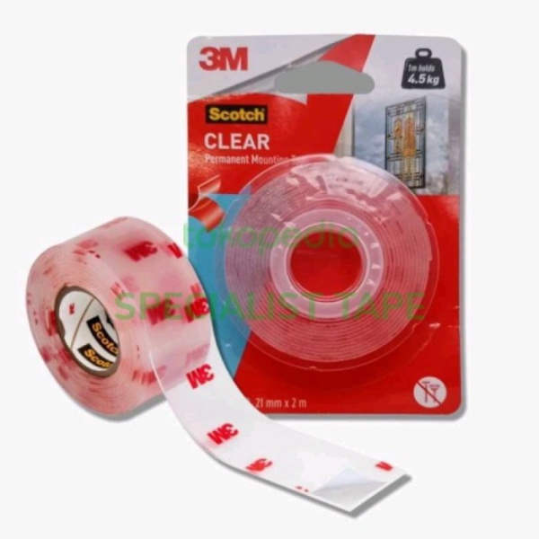 Unik Double Tape Clear 4010c Perekat Bening Transparan 21mm x 2m 4.5kg Limited