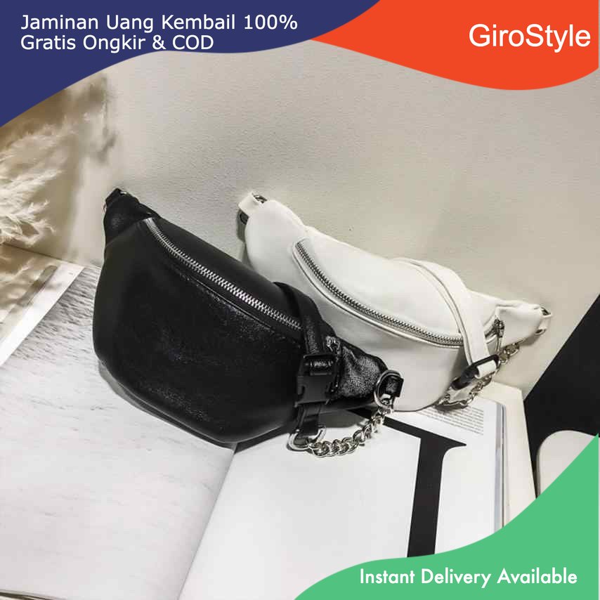 WAISTBAG WANITA KULIT RANTAI Tas Pinggang Wanita Kulit Tas Slempang Kulit Wanita